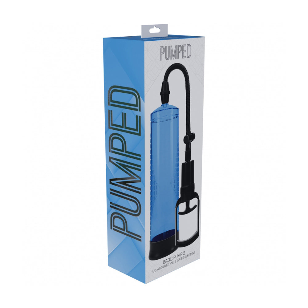 Pumped Basic Pump 2 Water Resistant Blue | 8714273058010 | Discreet Personal Wellness