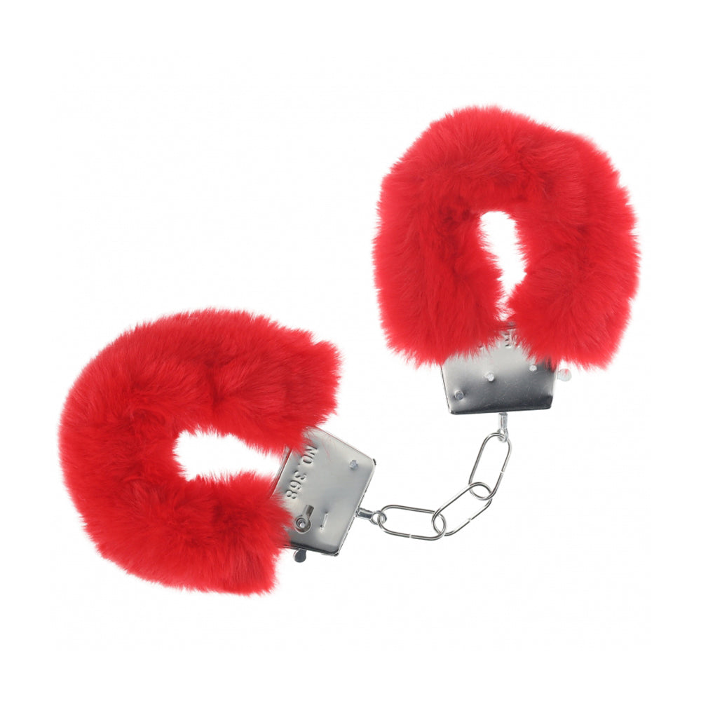 Ouch! Classic Fluffy Handcuffs Red | 8714273058249 | Discreet Personal Wellness