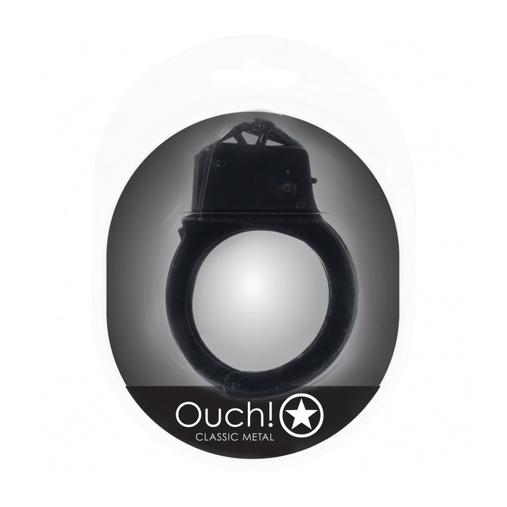Ouch! Classic Metal Handcuffs Black | 8714273058263 | Discreet Personal Wellness