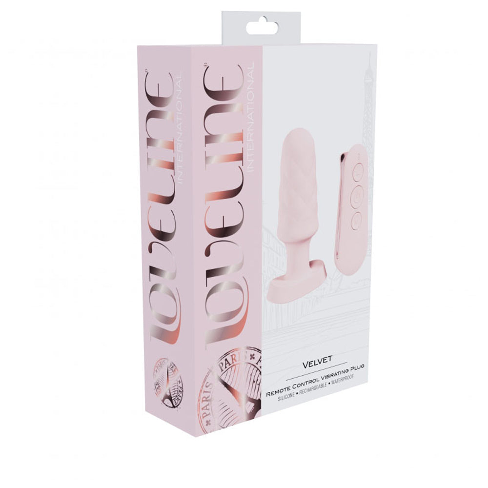Loveline Velvet Remote Vibrating Plug Pink | 8714273058607 | Discreet Personal Wellness