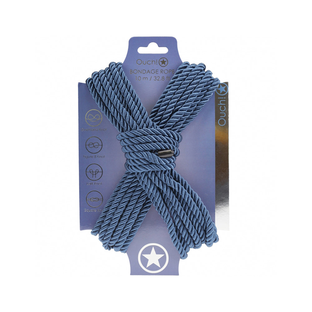 Ouch! Bondage Rope 10 Meter Nylon Navy Blue | 8714273059420 | Discreet Personal Wellness