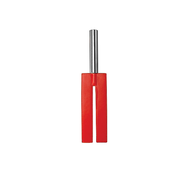 Ouch! Leather Slit Paddle Red | 8714273065056 | Discreet Personal Wellness