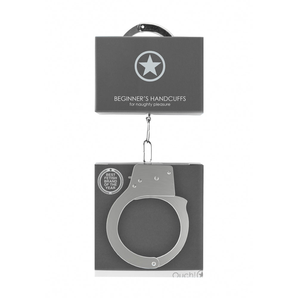 Ouch! Beginner's Handcuffs Metal | 8714273074065 | Discreet Personal Wellness