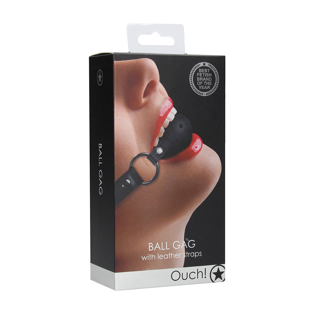 Ouch! Gag Ball Black | 8714273309341 | Discreet Personal Wellness