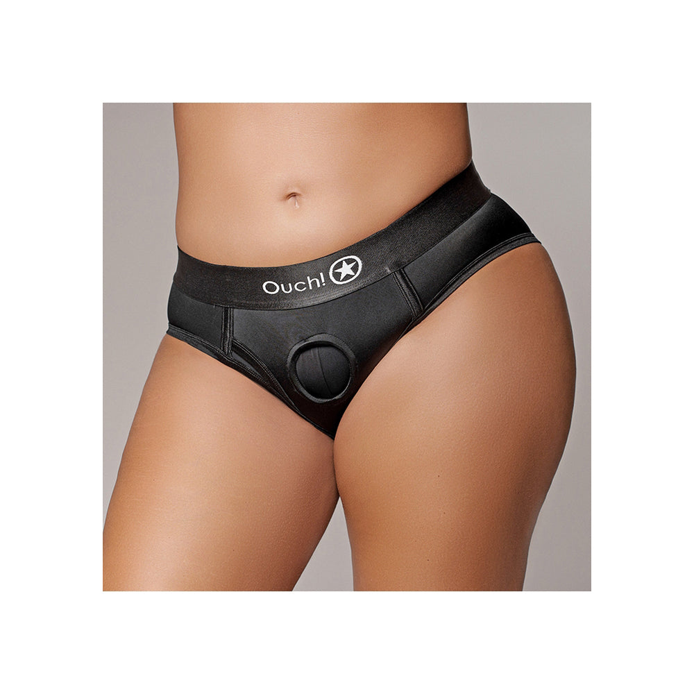 Ouch! Vibrating Strap-On High-Cut Brief Xl/Xxl | 8714273493460 | Discreet Personal Wellness