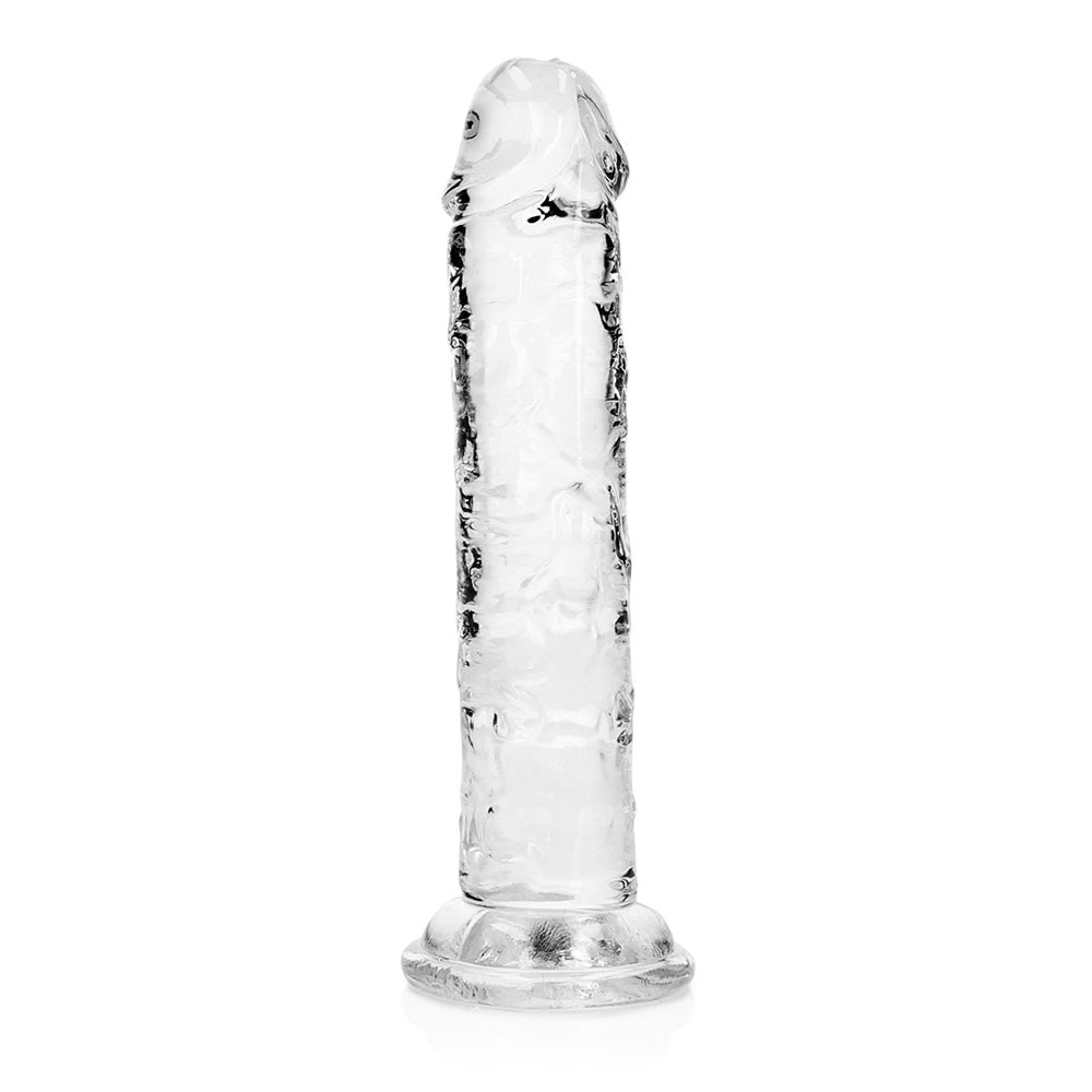 Realrock Crystal Clear Straight Realistic Dildo With Suction Cup 6'' Transparent | 8714273520357 | Discreet Personal Wellness