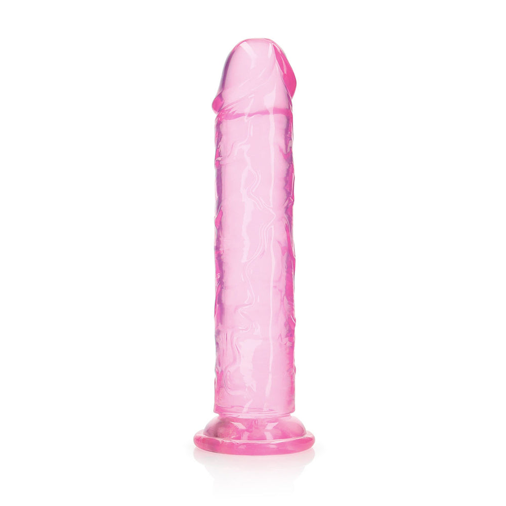 Realrock Crystal Clear Straight Realistic Dildo With Suction Cup 11'' Pink | 8714273520616 | Discreet Personal Wellness