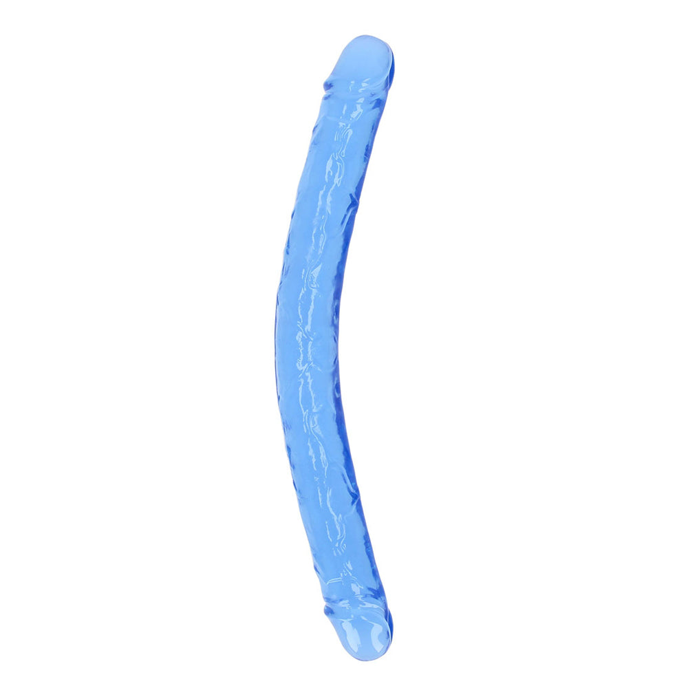 Realrock Crystal Clear Double Penis 18'' Blue | 8714273520692 | Discreet Personal Wellness