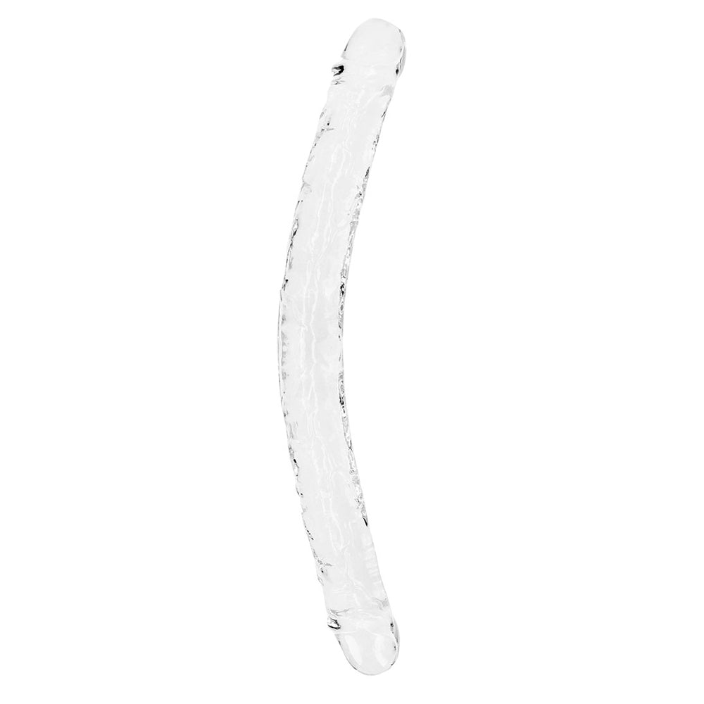 Realrock Crystal Clear Double Penis 18'' Transparent | 8714273520739 | Discreet Personal Wellness