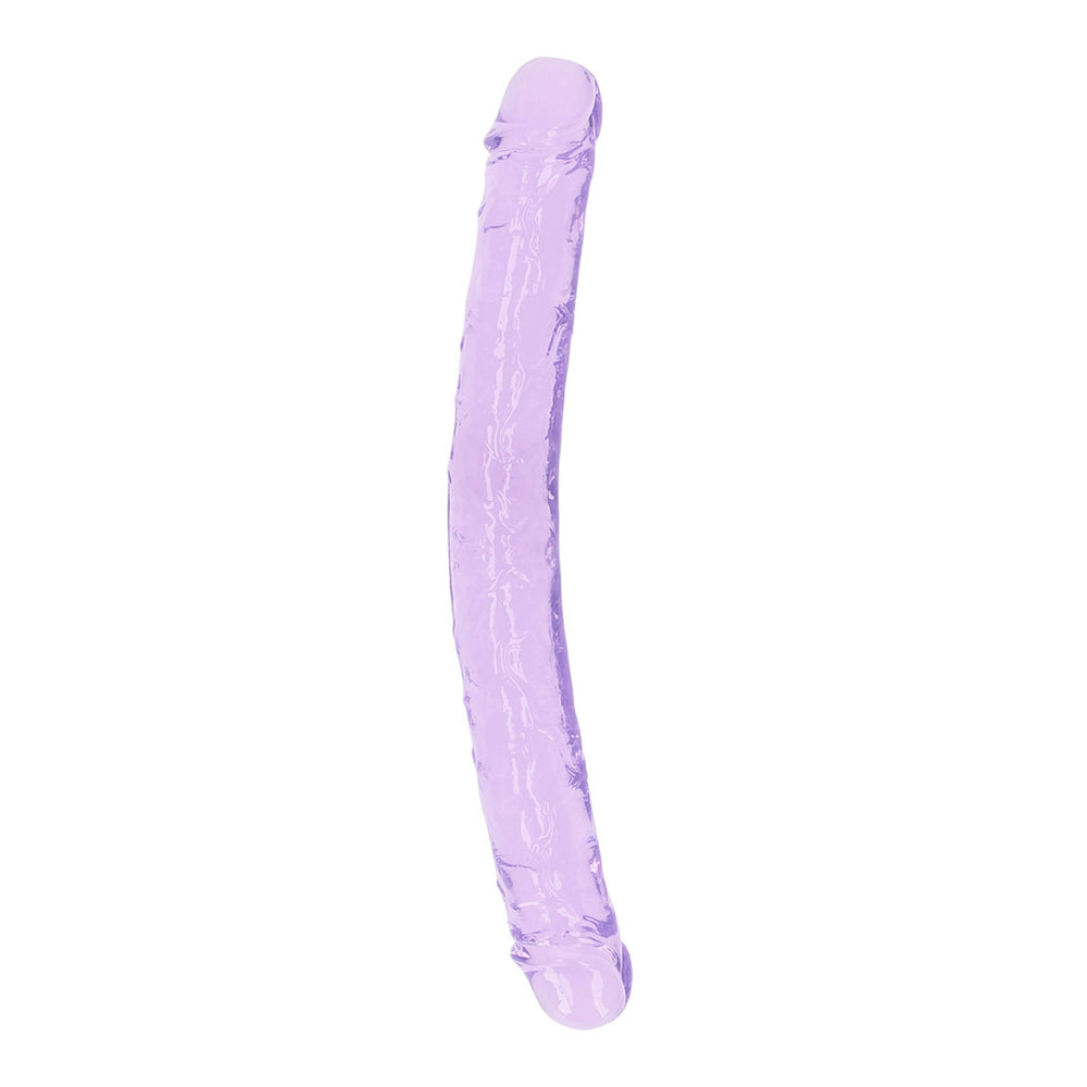 Realrock Crystal Clear Double Penis 13'' Purple | 8714273520869 | Discreet Personal Wellness