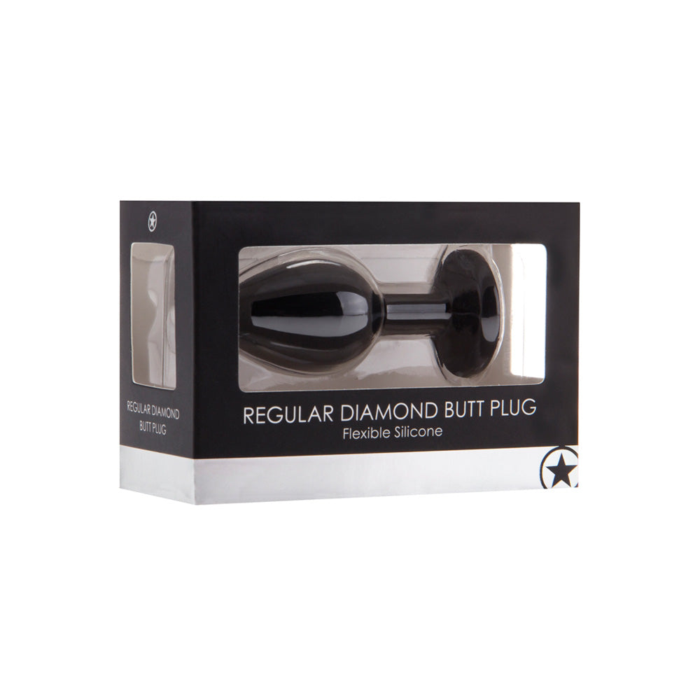 Ouch! Regular Diamond Butt Plug Black | 8714273786241 | Discreet Personal Wellness