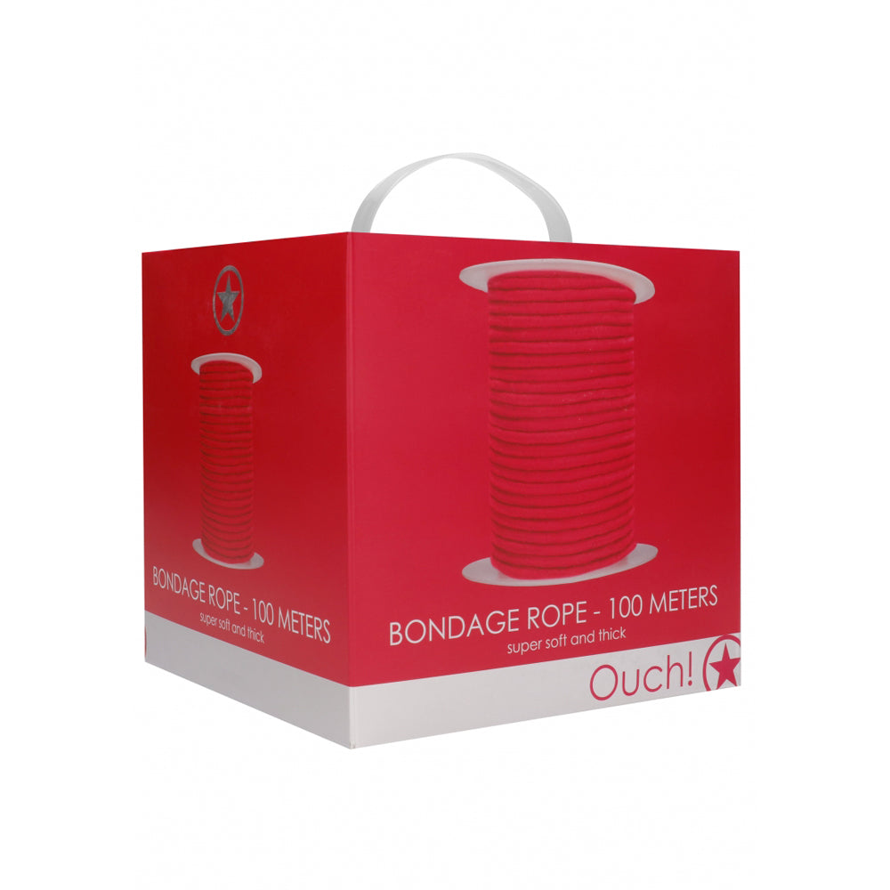 Ouch! Bondage Rope 100 Meter Red | 8714273929273 | Discreet Personal Wellness