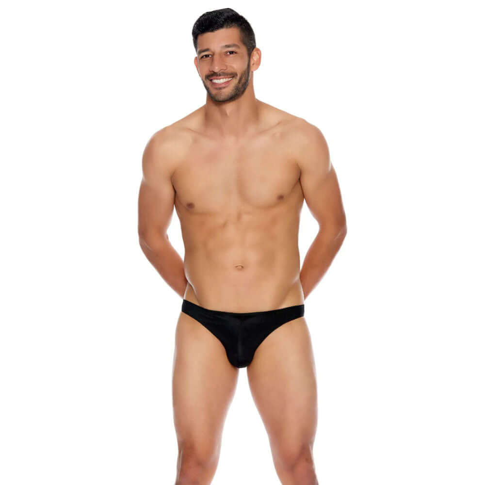 Men's Microfiber Open Back Underwear Black S/M | 8932130108139 | Discreet Personal Wellness