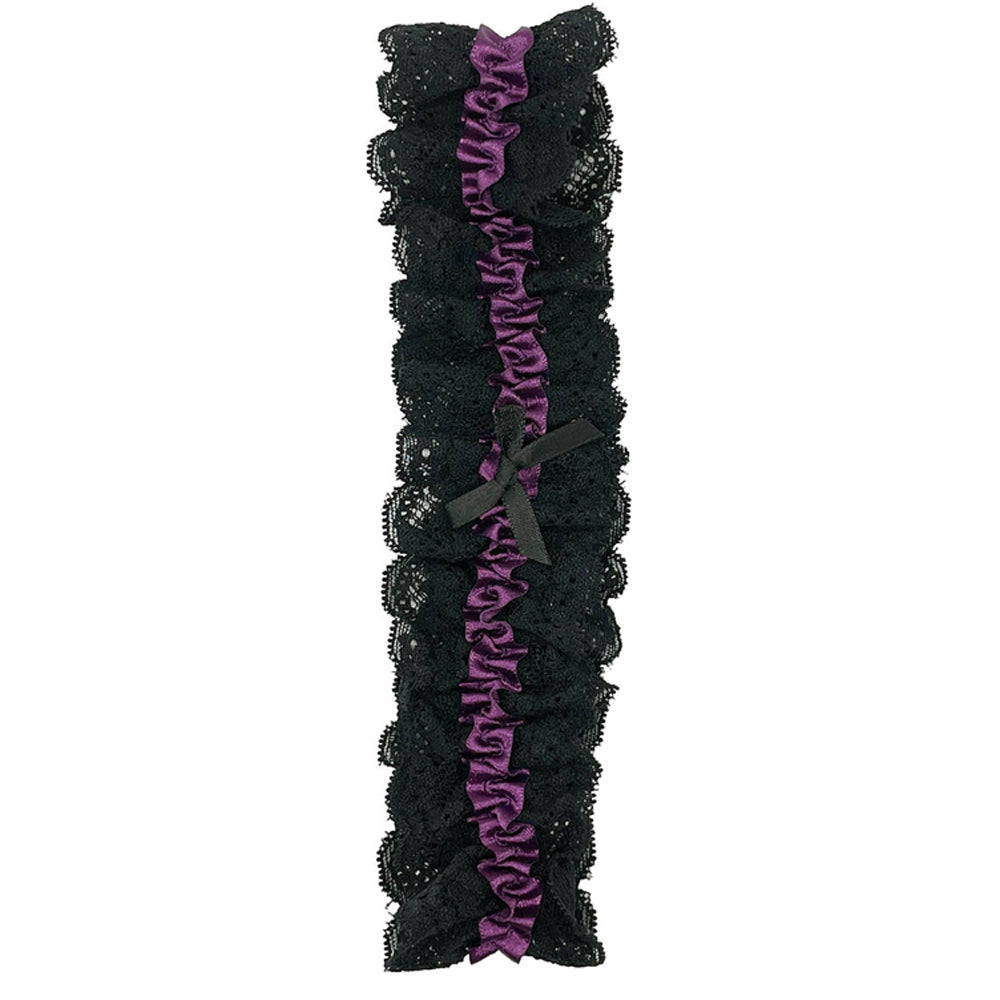 Lace Garter Black/Purple O/S | 8932130501176 | Discreet Personal Wellness