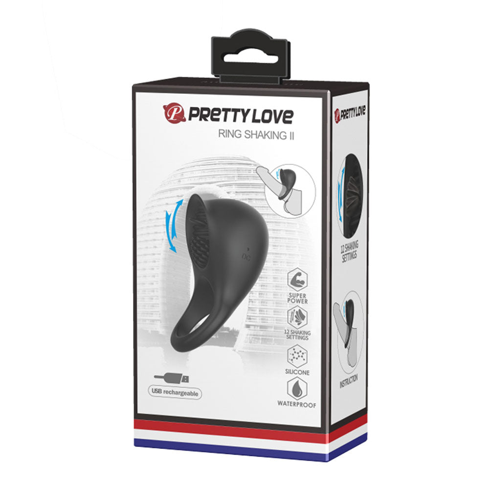 Pretty Love Ring Shaking II - Black | 6959532325119 | Discreet Personal Wellness