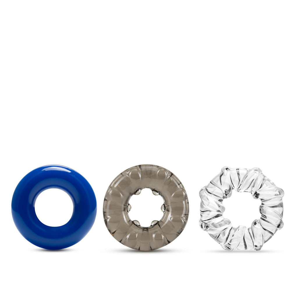 Stay Hard - Triple Stretch 3 Pack Penis Rings | 850002870374 | Discreet Personal Wellness