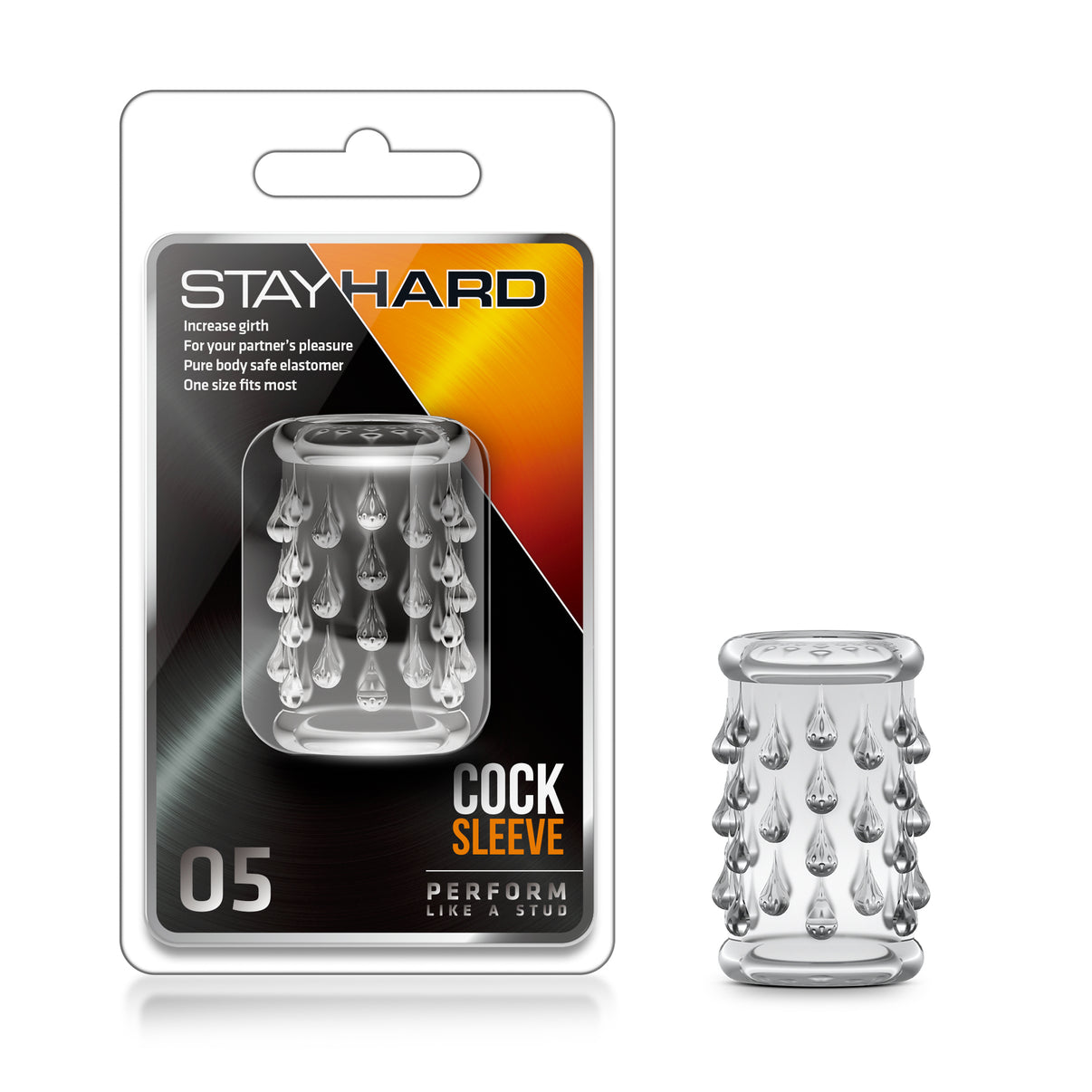 Stay Hard Penis Sleeve 05 - Clear | 853858007314 | Discreet Personal Wellness