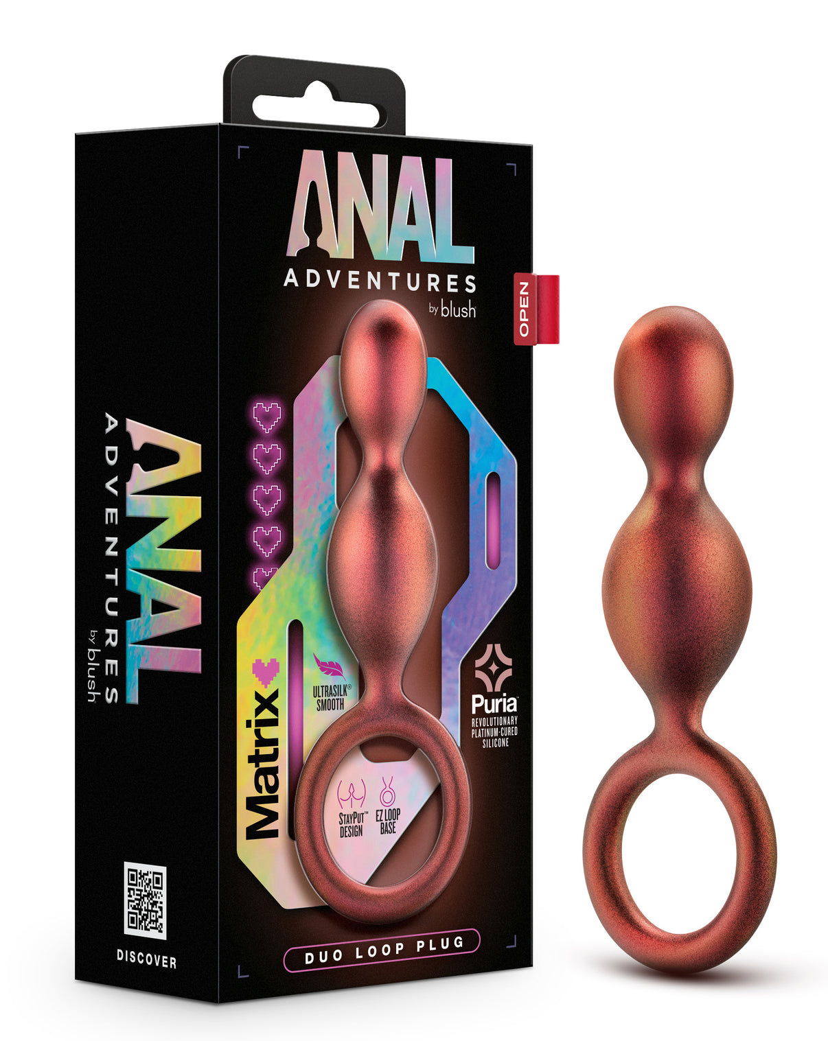Anal Adventures Matrix - Duo Loop Plug - Copper | 819835028925 | Discreet Personal Wellness