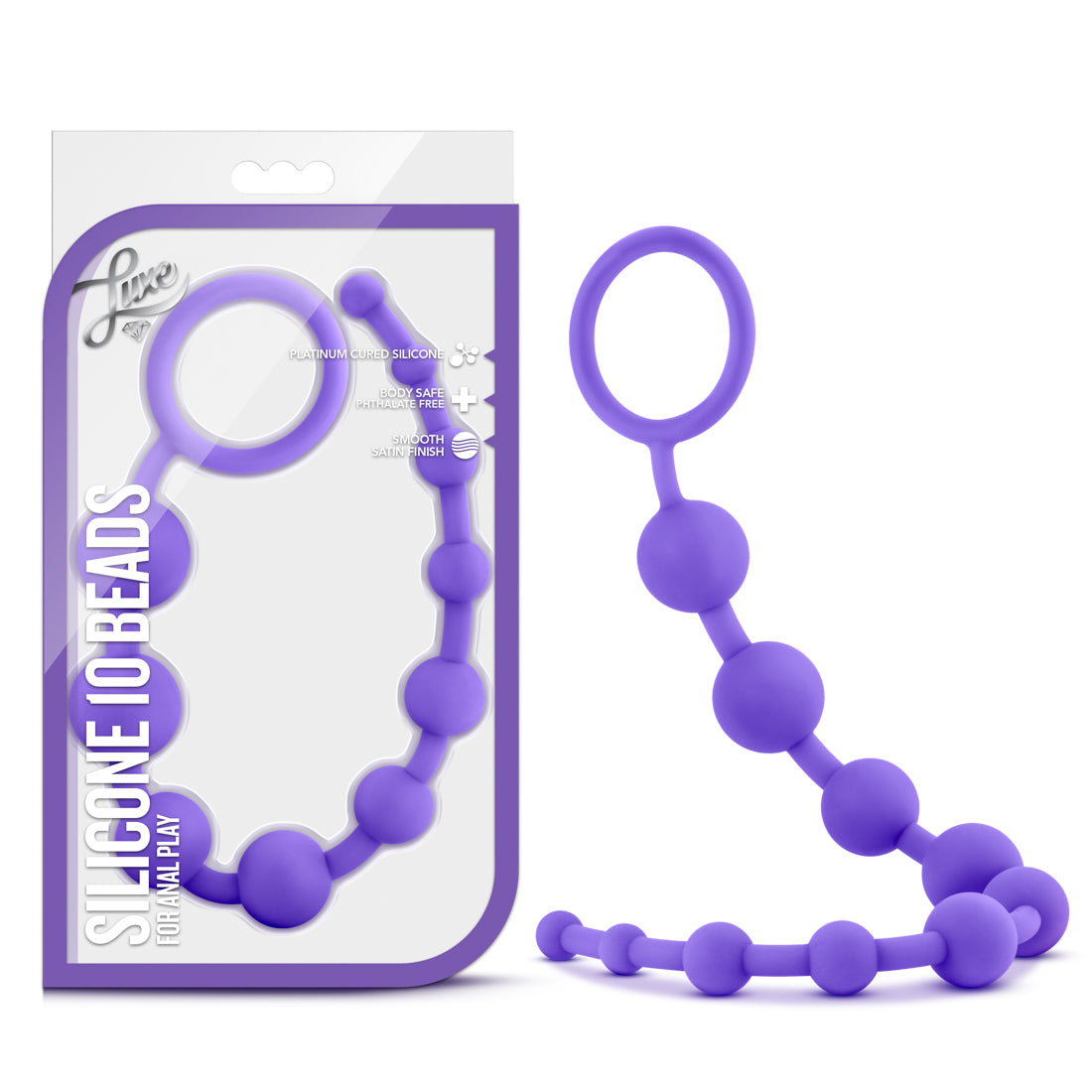Luxe Silicone 10 Beads - Purple | 702730697269 | Discreet Personal Wellness