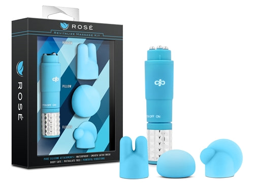Rose Revitalize Massage Kit - Blue | 702730698877 | Discreet Personal Wellness