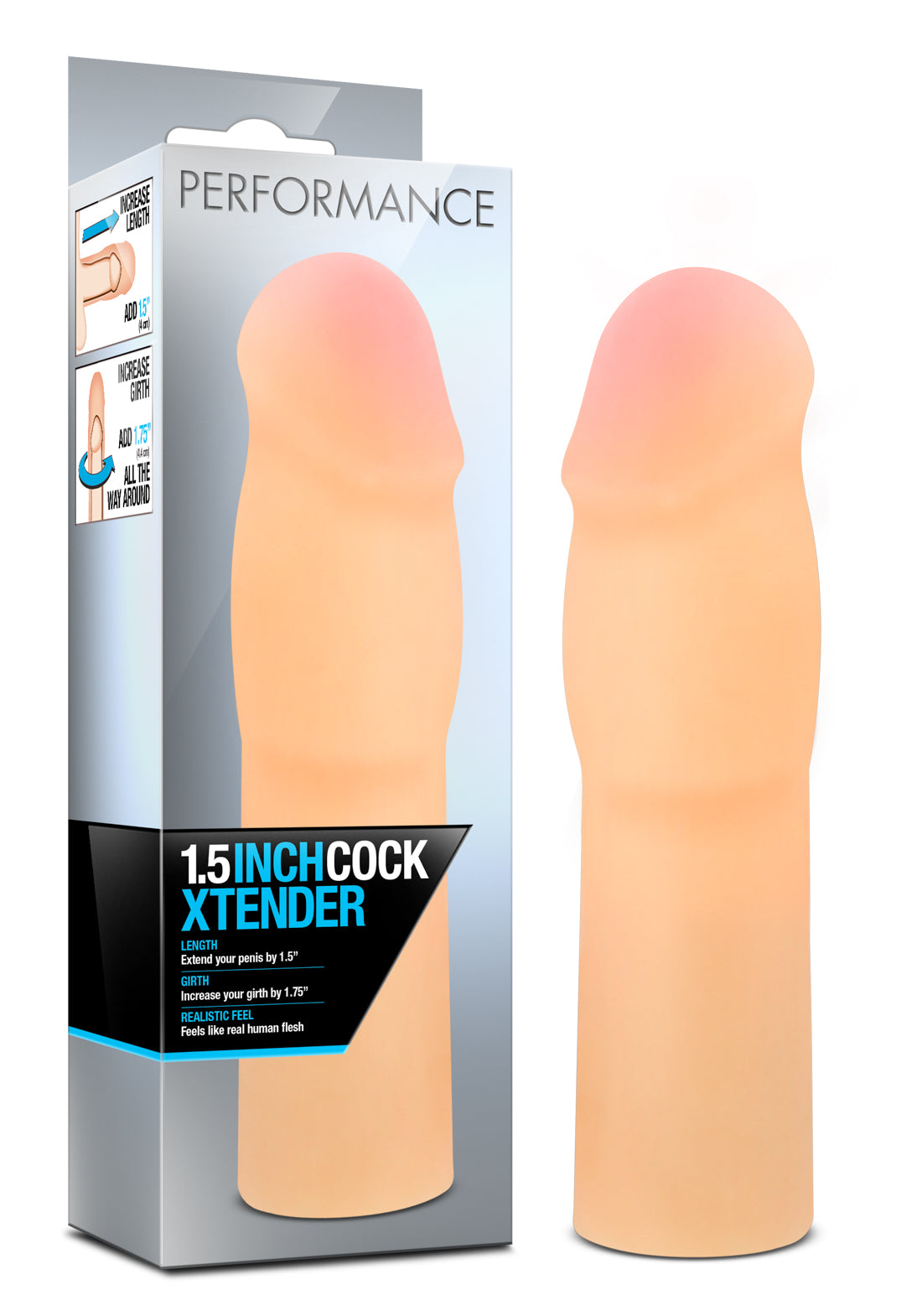 Performance 1.5 Inch Penis Xtender - Beige | 735380262938 | Discreet Personal Wellness