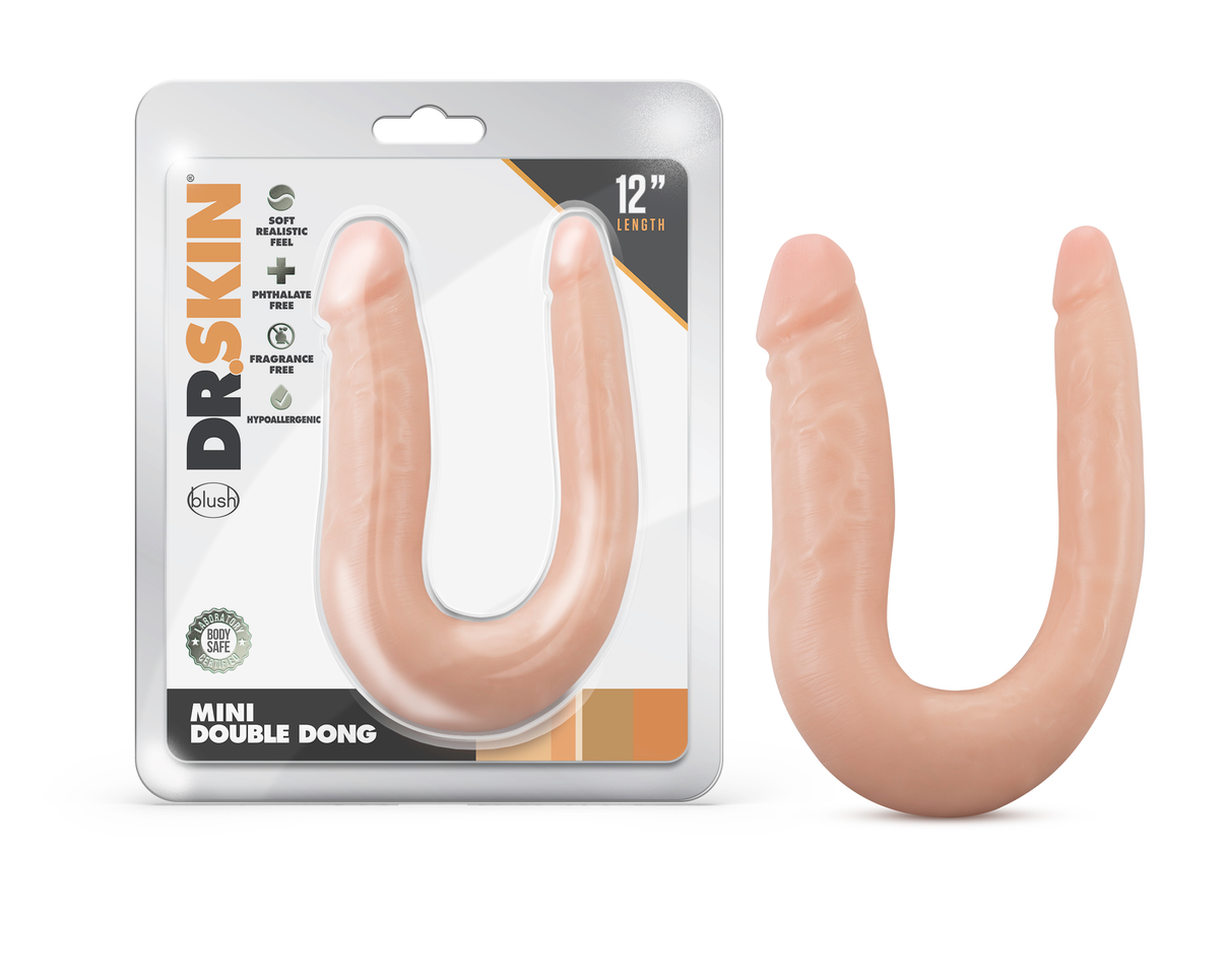 Dr. Skin Mini Double Penis - Vanillla | 819835024910 | Discreet Personal Wellness