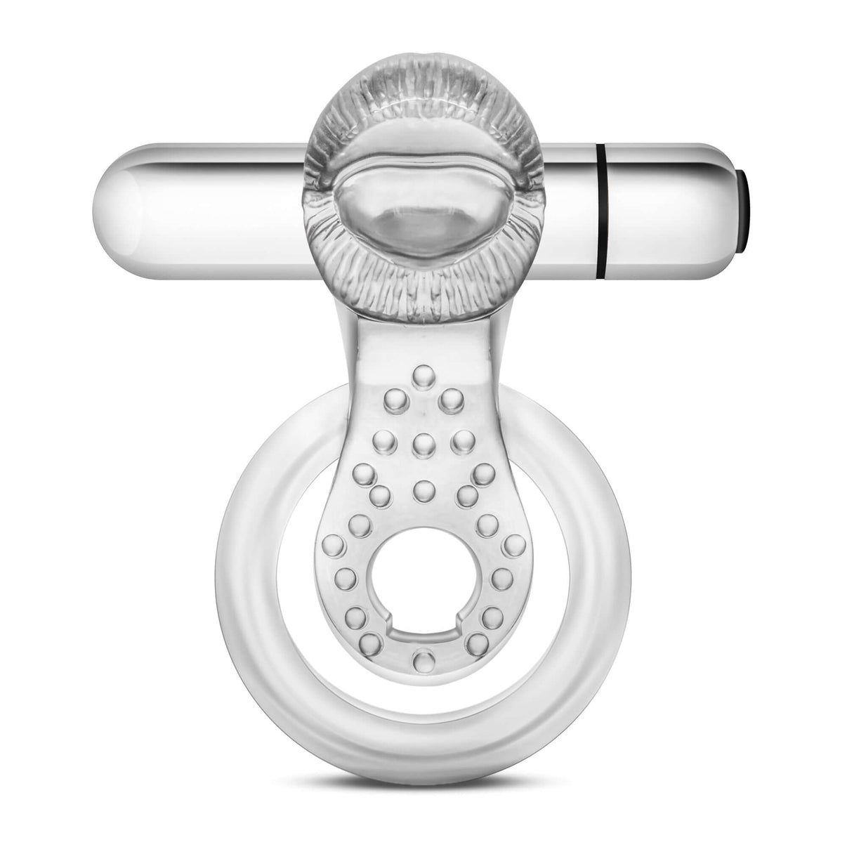 Stay Hard - 10 Function Vibrating Tongue Ring - Clear | 853858007307 | Discreet Personal Wellness