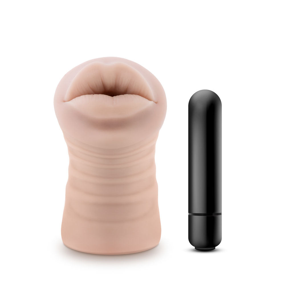 M for Men - Angie Mouth Stroker - Vanilla | 819835023227 | Discreet Personal Wellness