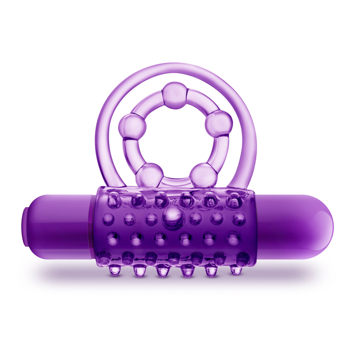 Play With Me - the Player - Vibrating Double Strap Ring - Purple | 853858007444 | Discreet Personal Wellness