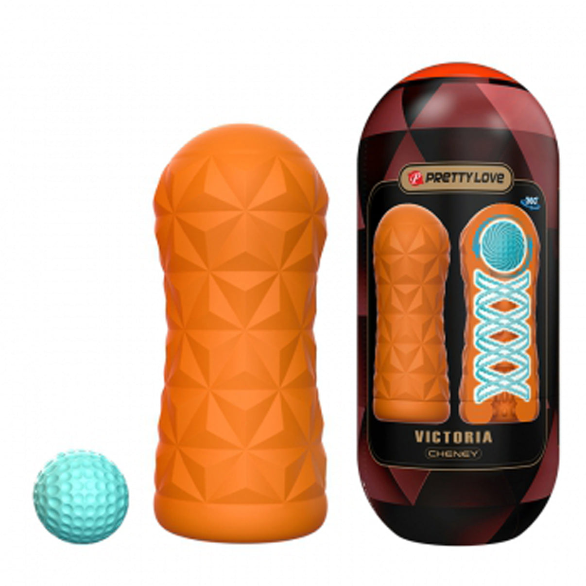 Victoria Masturbator - Orange by Pretty Love | 6959532335422 | Discreet Personal Wellness