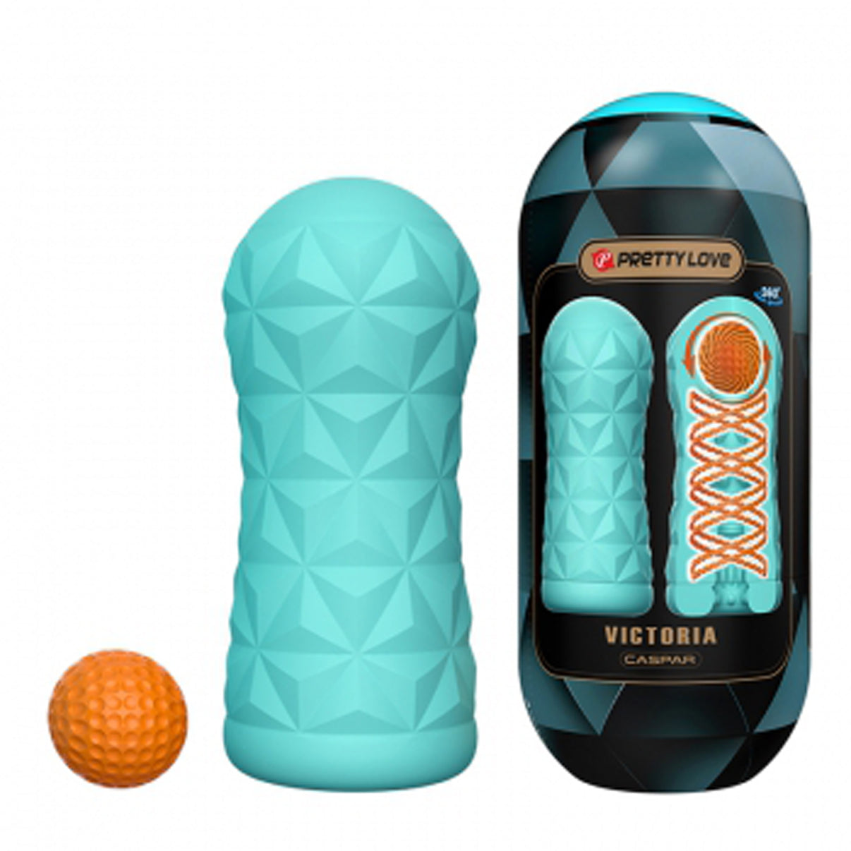 Pretty Love Victoria Caspar Cup Masturbator Turquoise | 6959532335415 | Discreet Personal Wellness