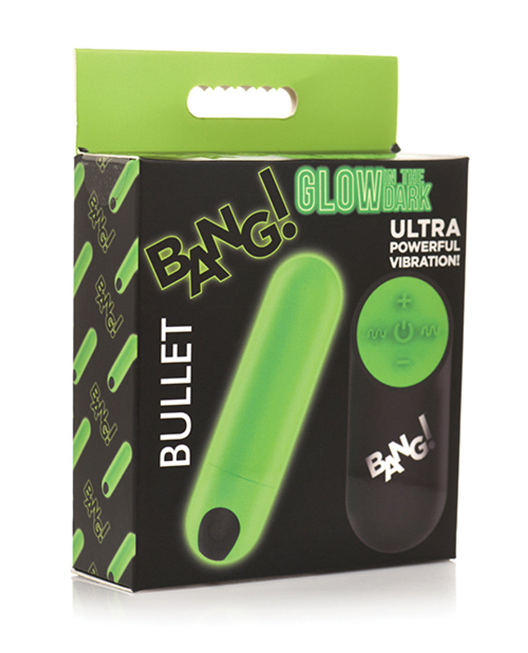 Glow in the Dark Bullet With Remote - Green | 848518055460 | Discreet Personal Wellness