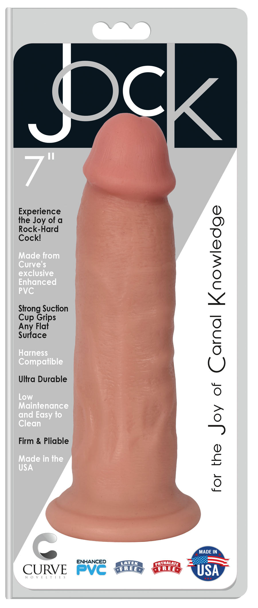 Jock 7 Inch Penis - Vanilla | 643380984517 | Discreet Personal Wellness