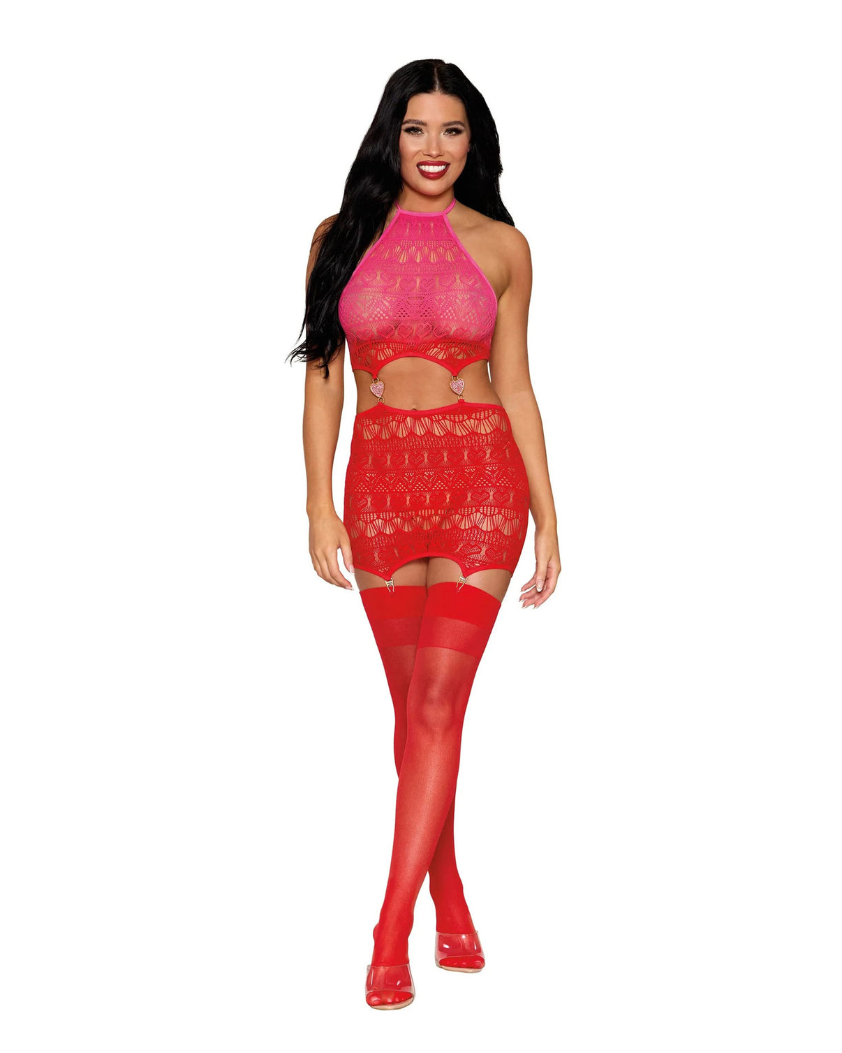 Garter Slip Dmnd - One Size - Red | 888368358038 | Discreet Personal Wellness
