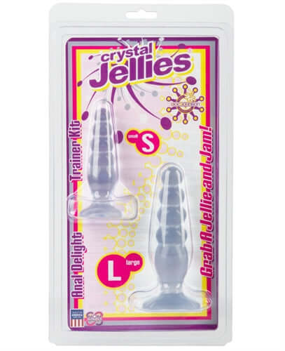 Crystal Jellies Anal Delight Trainer Kit - Clear | 782421016517 | Discreet Personal Wellness