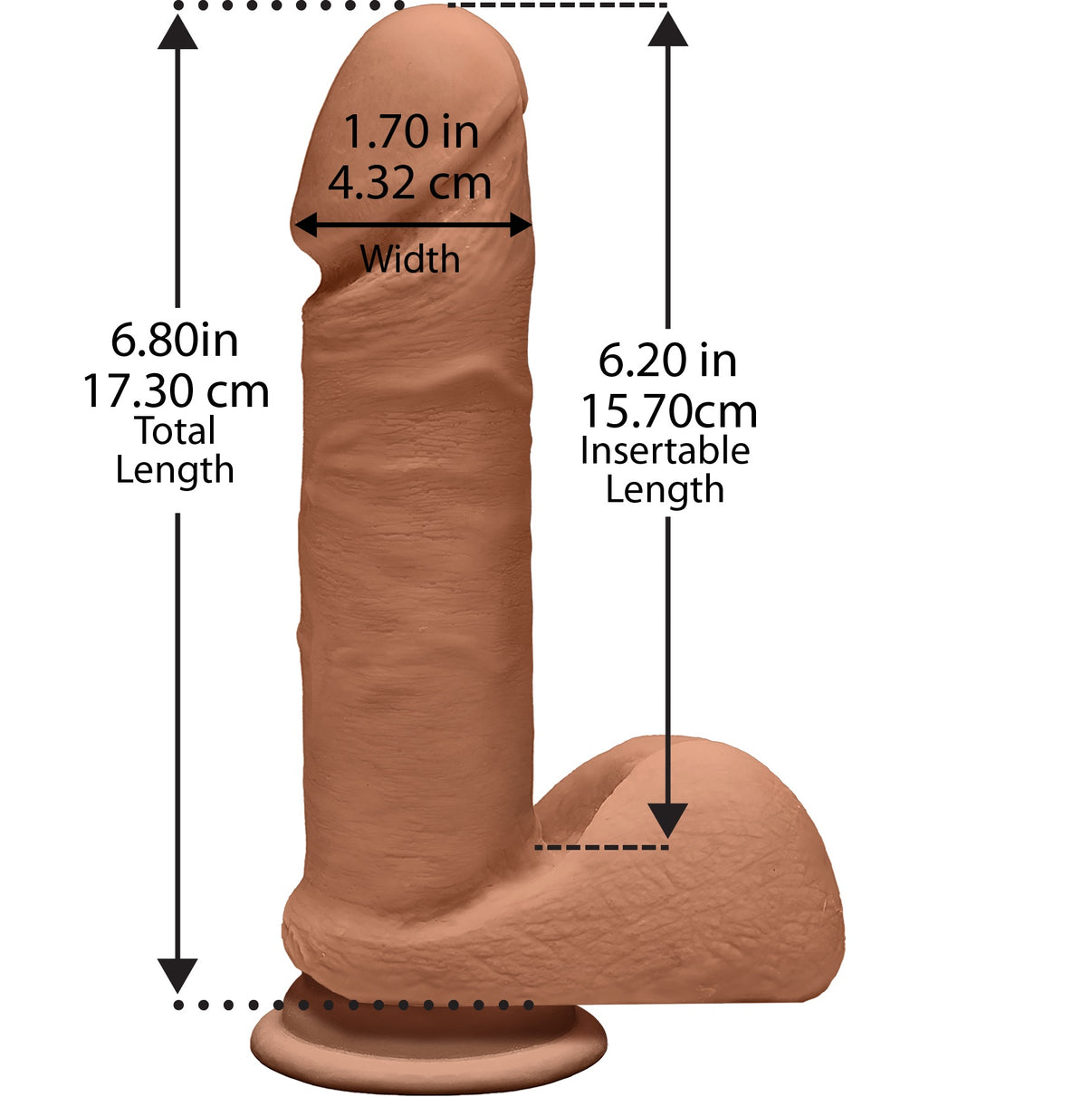 The D - Perfect D 7 Inches - Caramel | 782421058906 | Discreet Personal Wellness