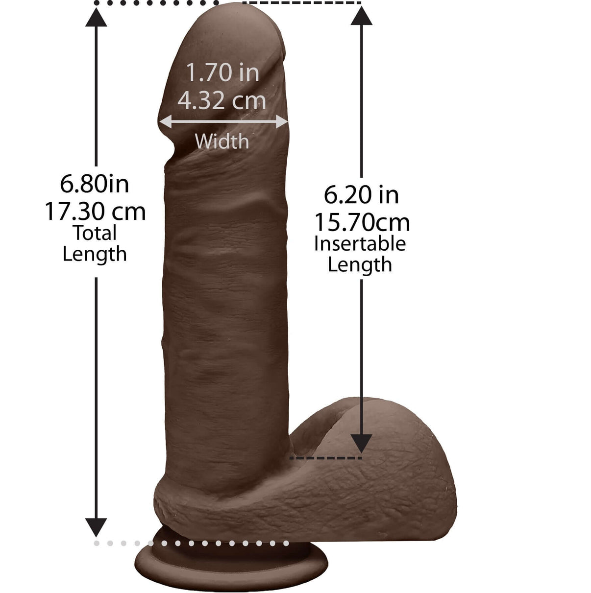 The D - Perfect D 7 Inches - Chocolate | 782421058913 | Discreet Personal Wellness