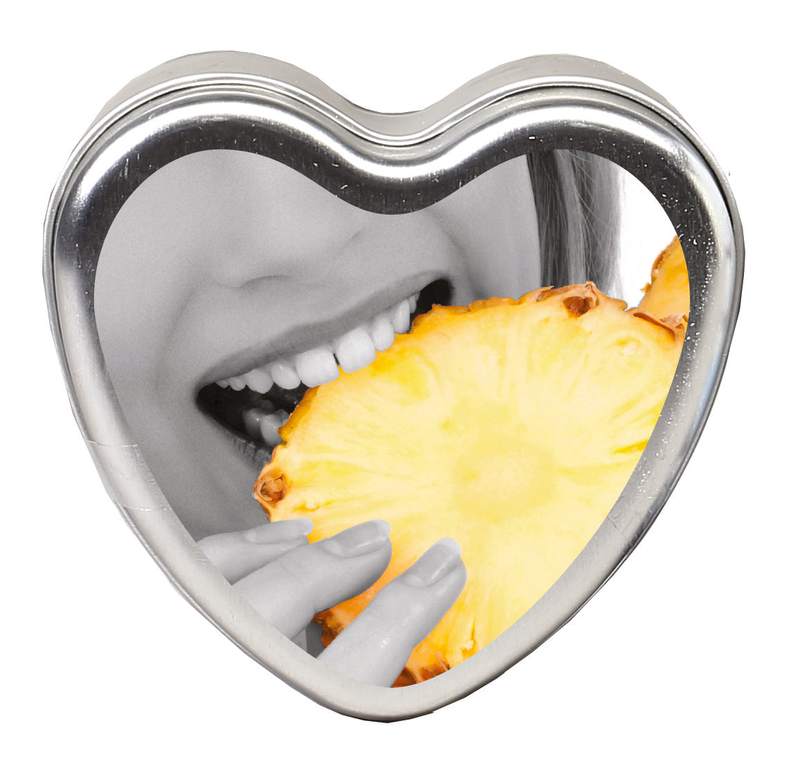Edible Heart Candle - Pineapple - 4oz | 814487023557 | Discreet Personal Wellness
