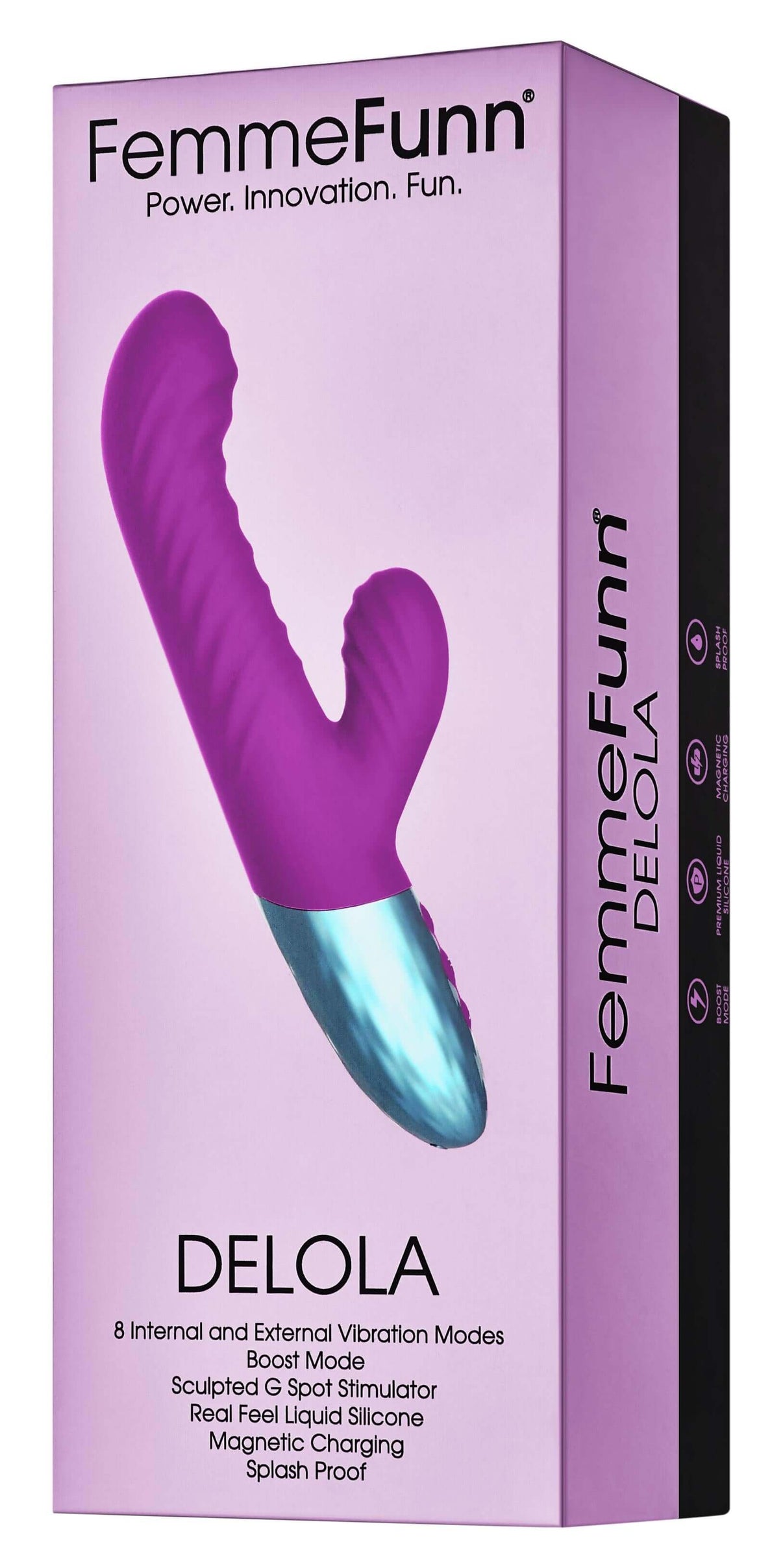 Delola Liquid Silicone Rabbit - Purple | 663546902919 | Discreet Personal Wellness