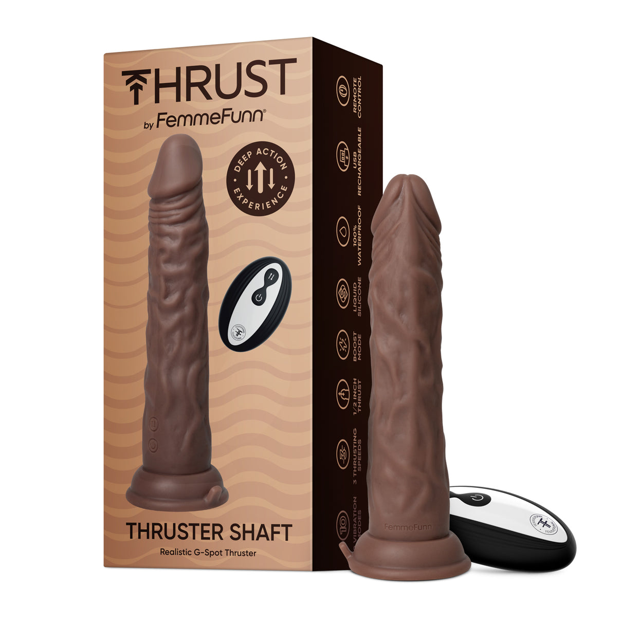 Thruster Shaft - Brown | 810119281531 | Discreet Personal Wellness