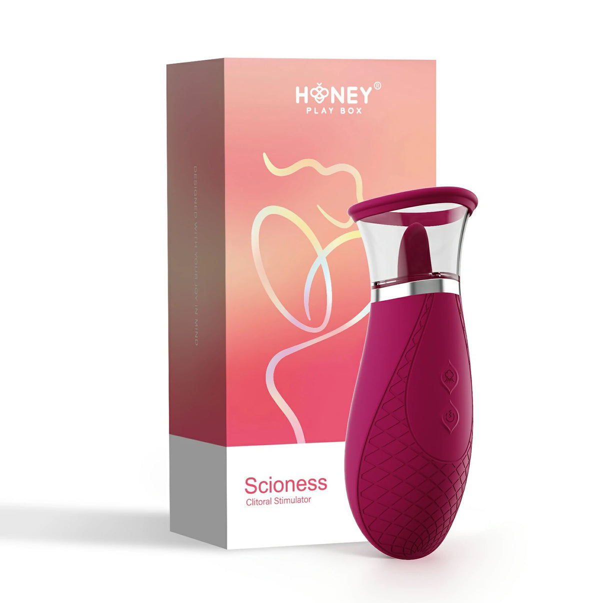 Scioness - Sucking and Licking Clitoral Stimulator - Wine Purple | 794568043707 | Discreet Personal Wellness