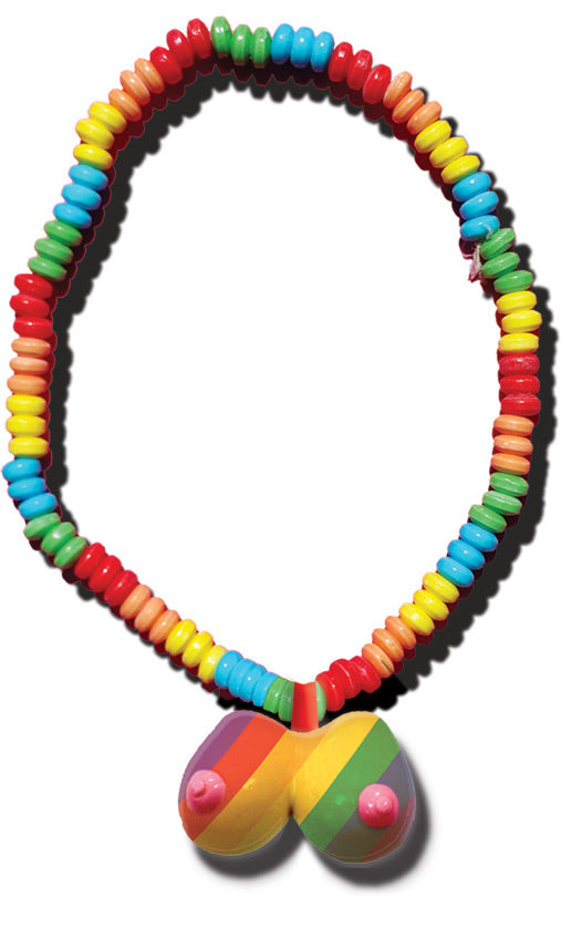 Rainbow Boobie Candy Necklace | 818631030927 | Discreet Personal Wellness