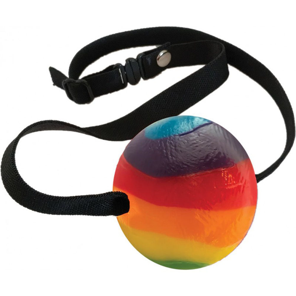 Rainbow Candy Ball Gag | 818631032570 | Discreet Personal Wellness