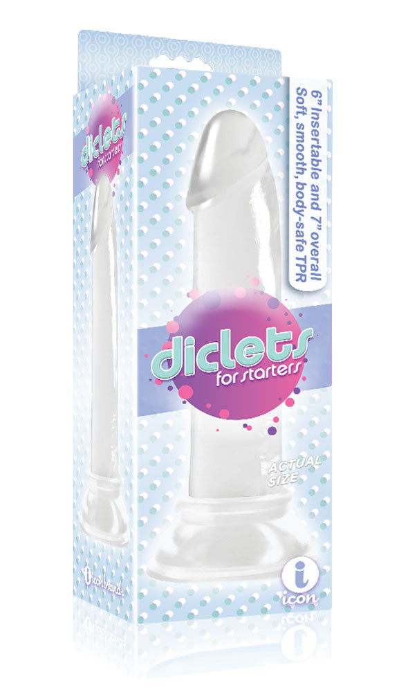 The 9's - Diclet's 7 Inch Jelly Penis - Clear Clear | 847841026765 | Discreet Personal Wellness
