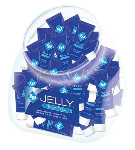 ID Jelly Extra Thick Water Based Lubricant - 12ml Tubes - 72 Pieces Jar | | Discreet Personal Wellness