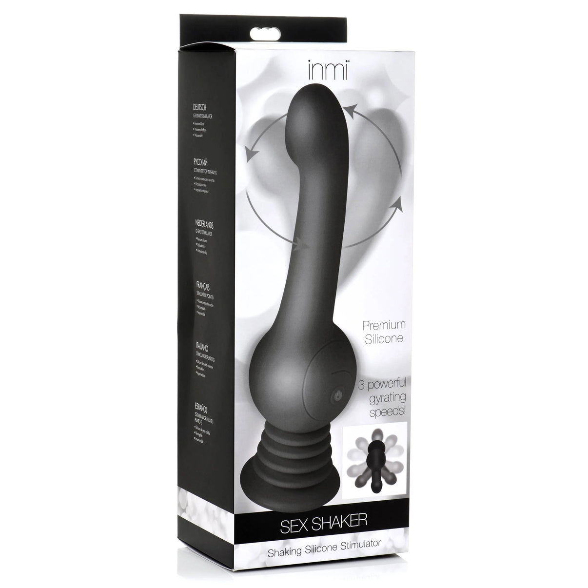 Sex Shaker Shaking Silicone Stimulator - Black | 848518049377 | Discreet Personal Wellness