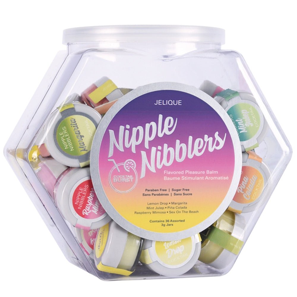 Nipple Nibblers Penistail Pleasure Balm Assorted - 36 Pc Bowl - 3g Jar | 638258904971 | Discreet Personal Wellness