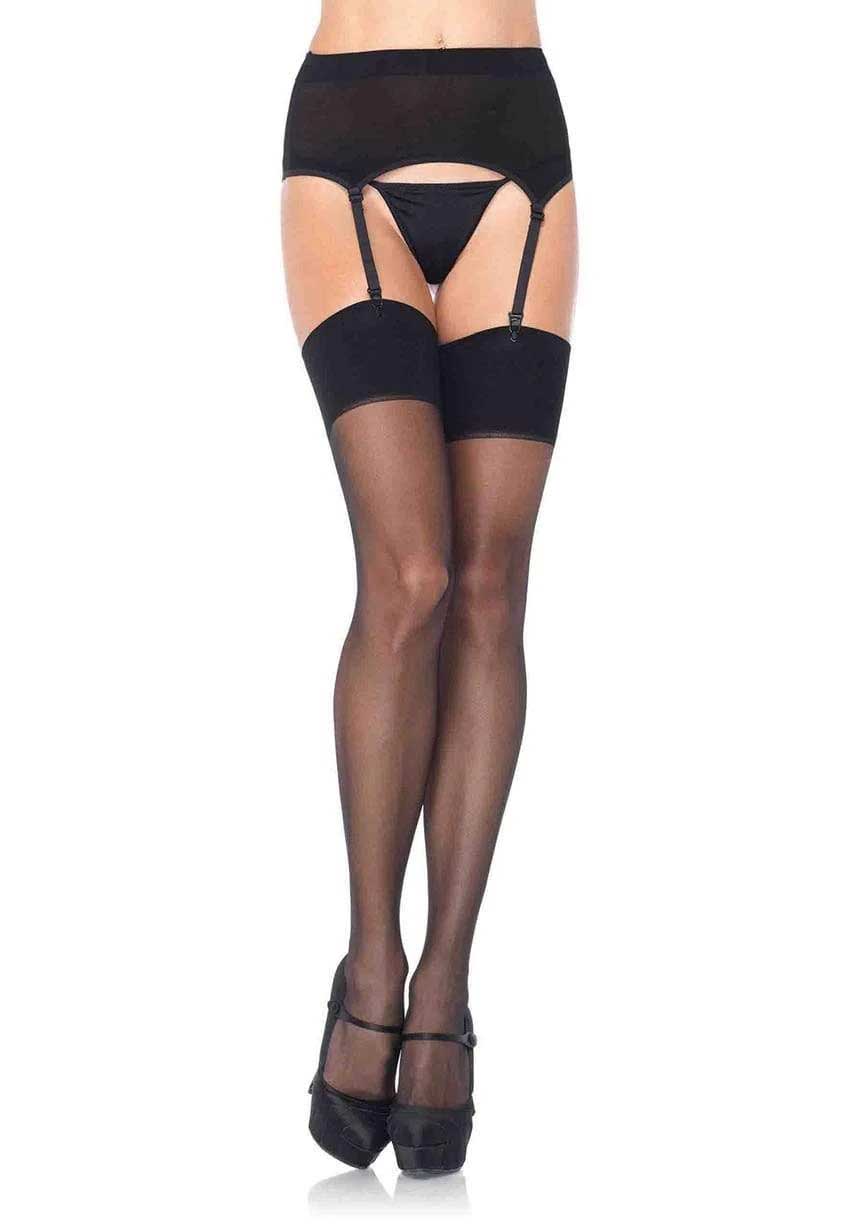 Zara Garter Belt and Stocking - One Size - Black | 714718476322 | Discreet Personal Wellness