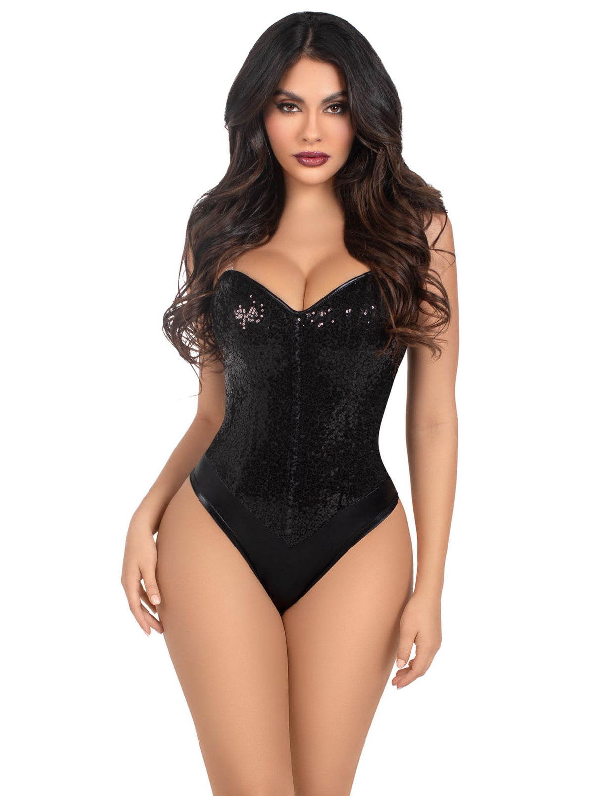 Sequin Bodysuit - Small - Black | 714718572888 | Discreet Personal Wellness