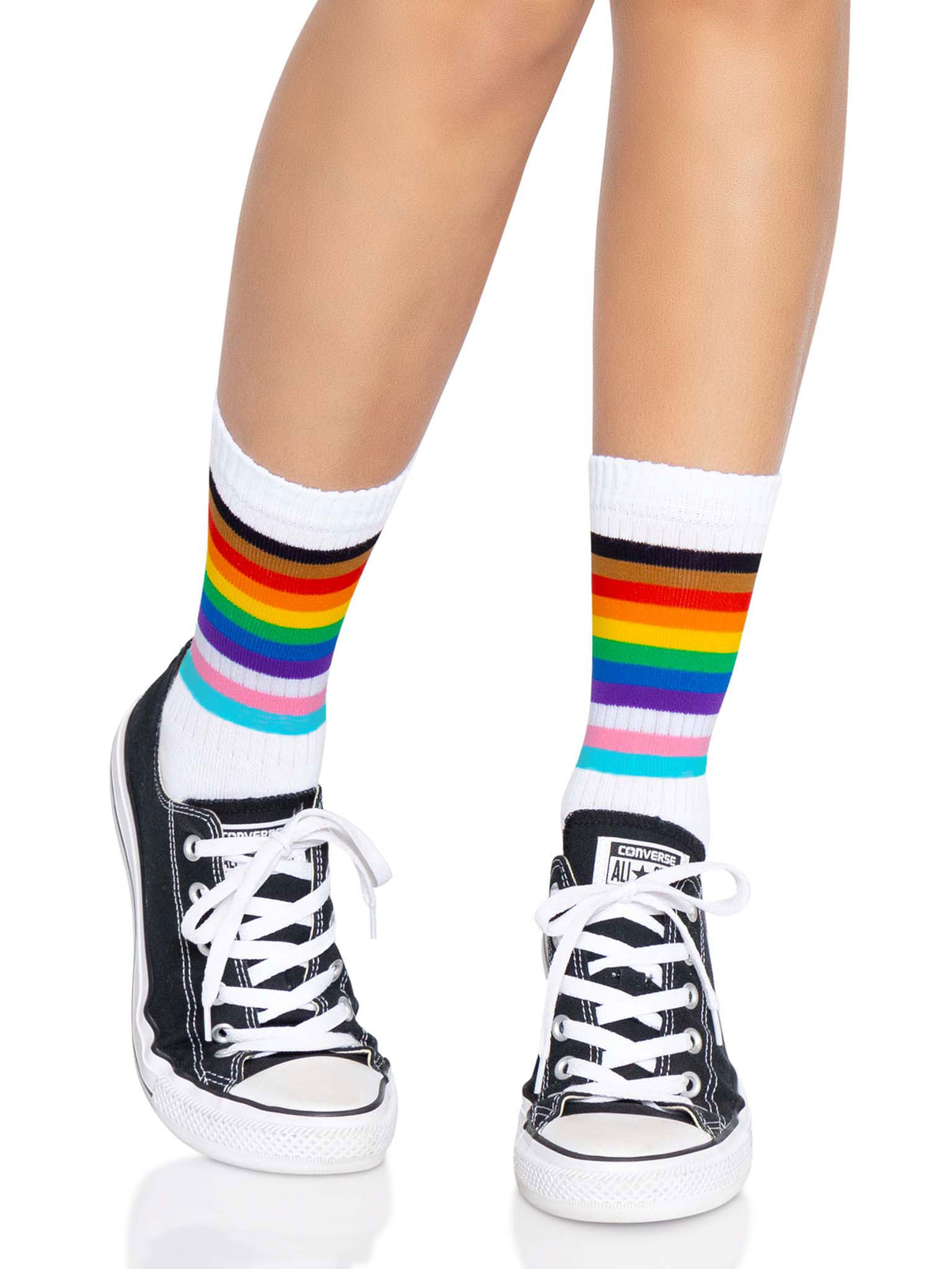 Pride Crew Socks - One Size - Rainbow | 714718566023 | Discreet Personal Wellness